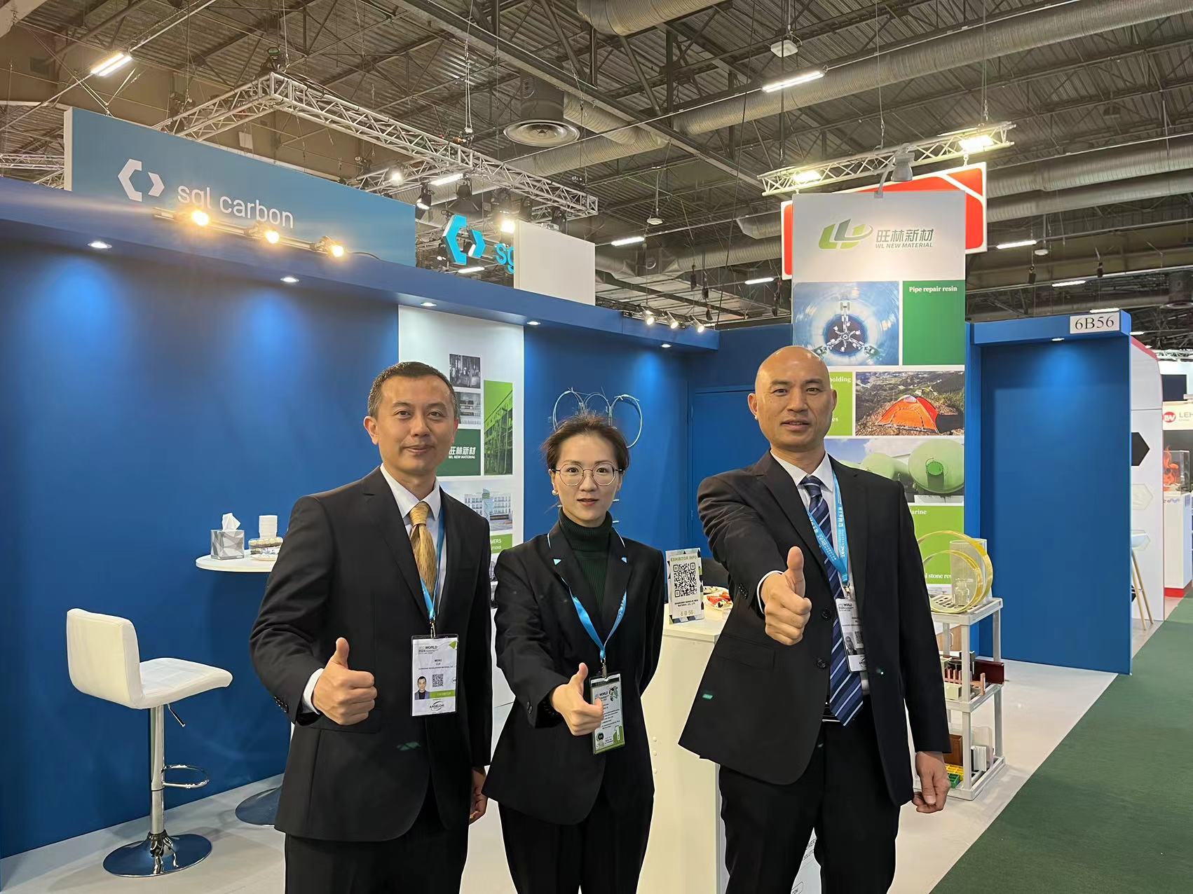 Group photo at the booth